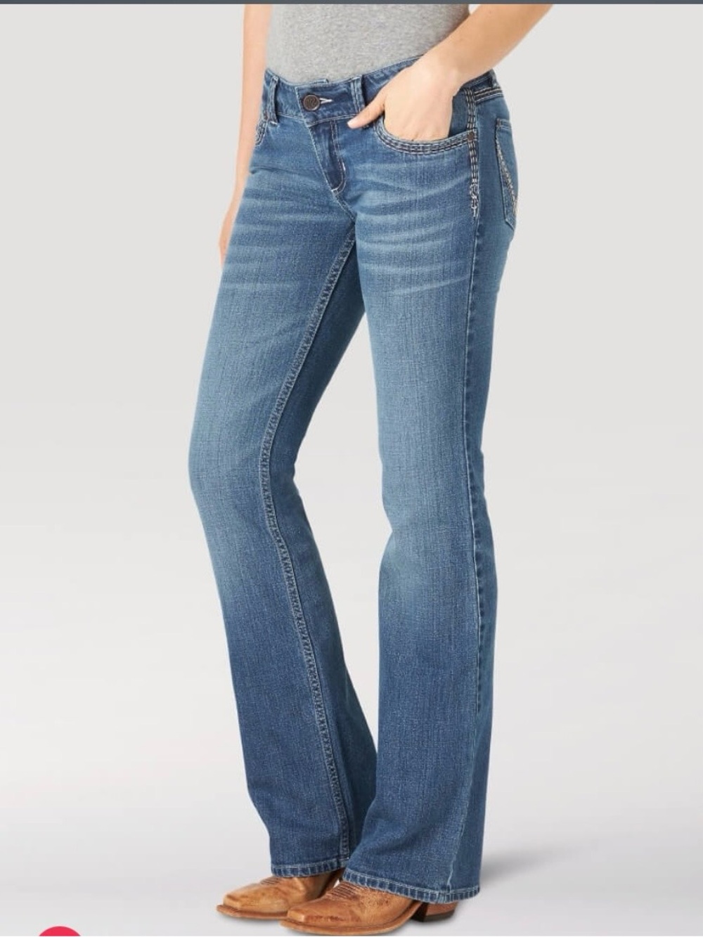 Wrangler Retro Sadie Low Rise Bootcut Jeans Medium Wash Blue Women’s 5 x 30